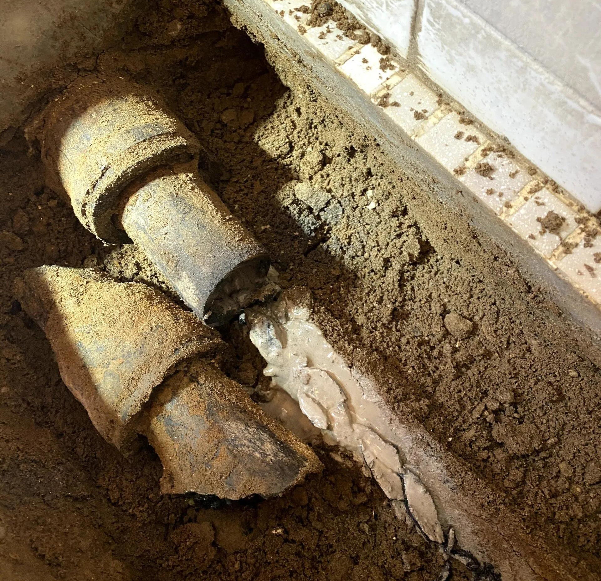 sewer line underground