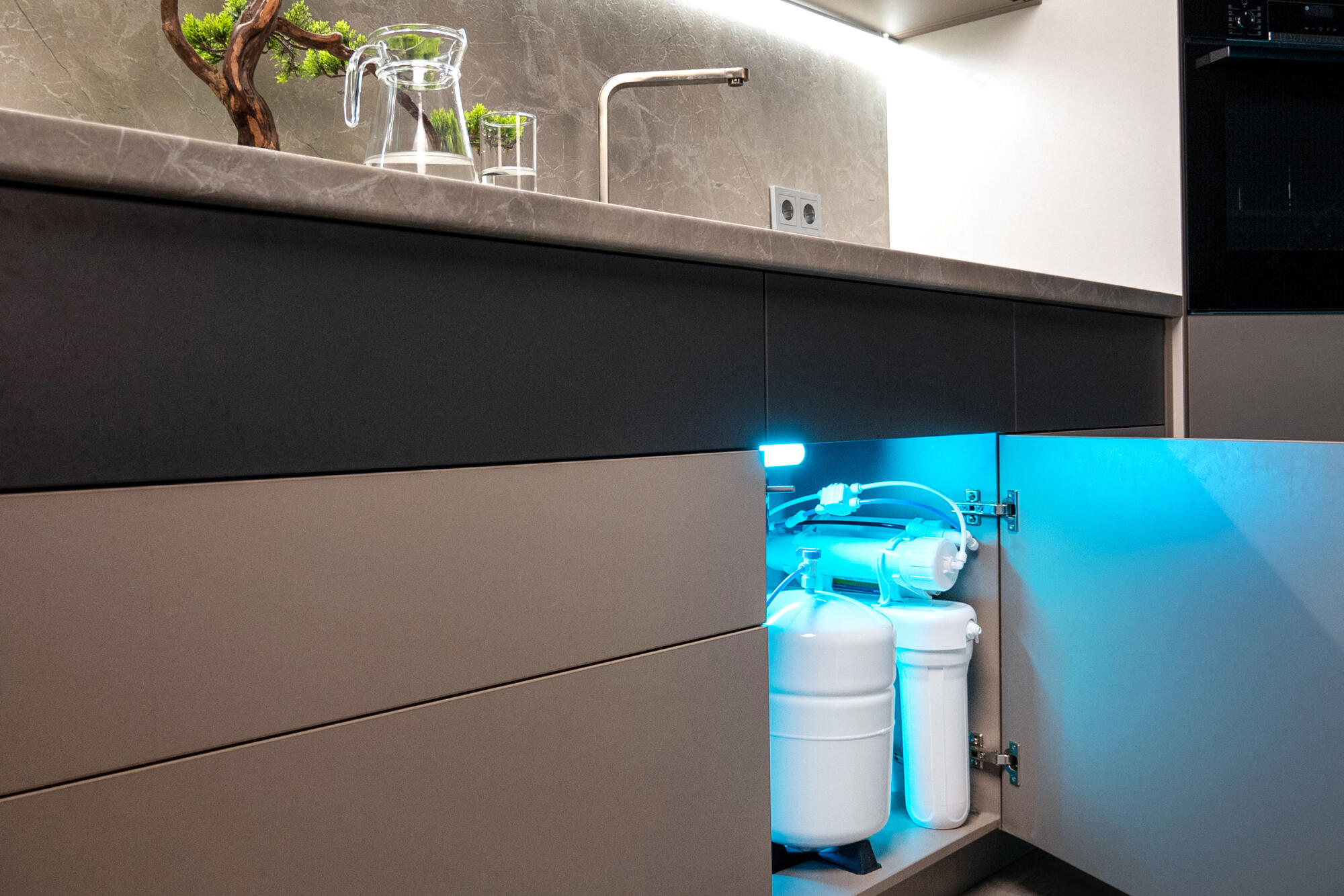 Water treatment system under sink
